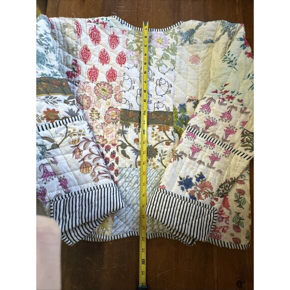 Patchwork Jacket Cotton Reversible Quilted Nantucket Cottage Core - Picture 13 of 16